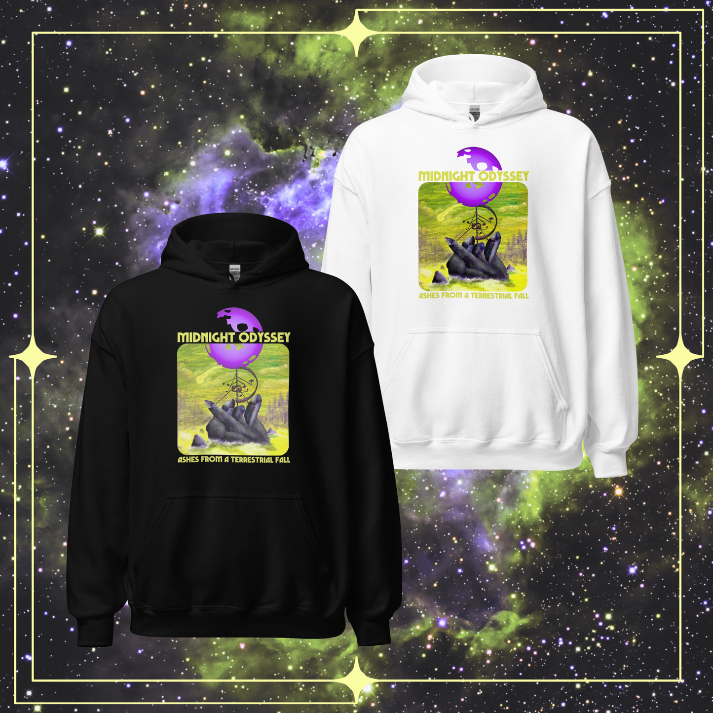 Midnight Odyssey - Space Ambient Series: Ashes from a Terrestrial Fall Hoodie