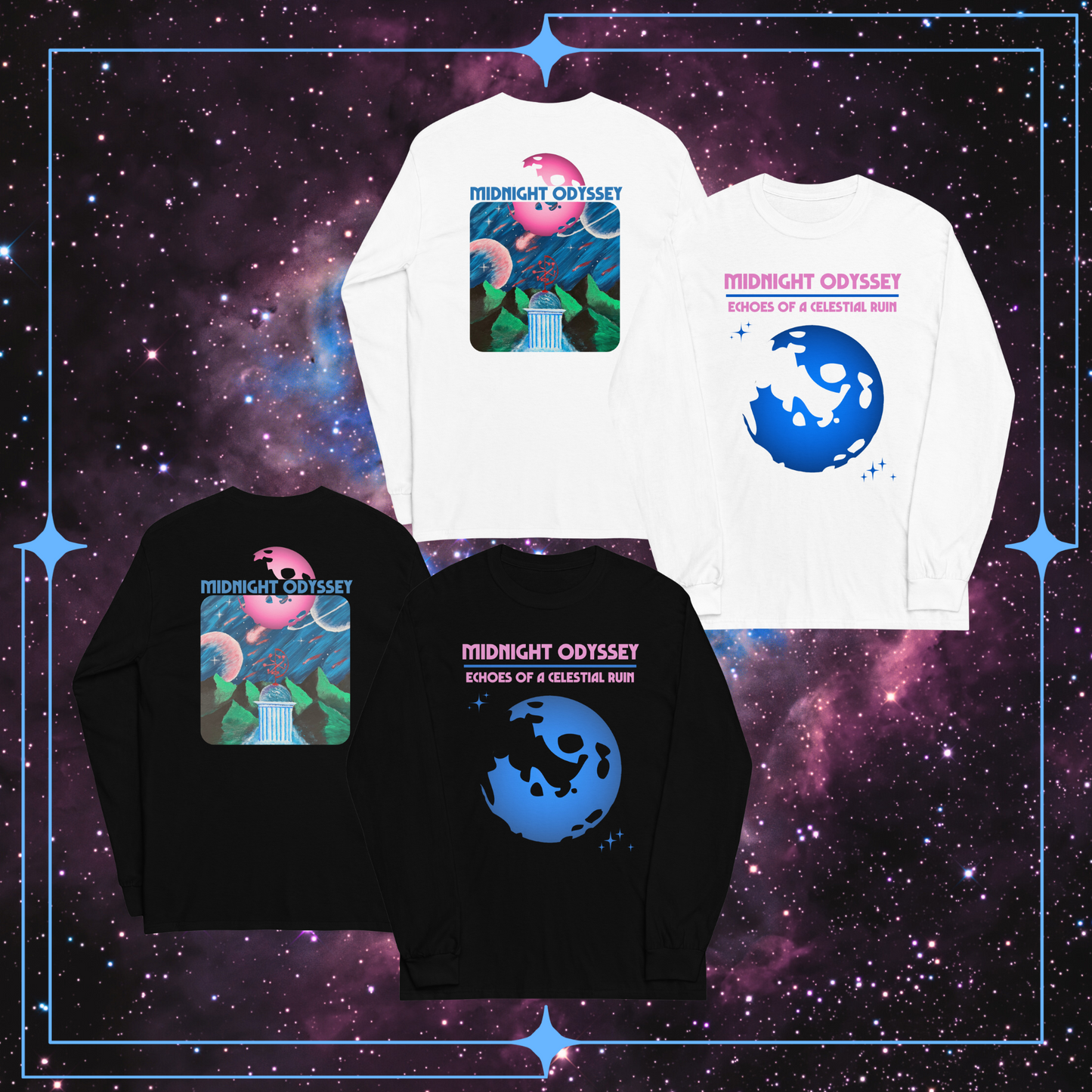 Midnight Odyssey - Space Ambient Series: Echoes of a Celestial Ruin Longsleeve Shirt