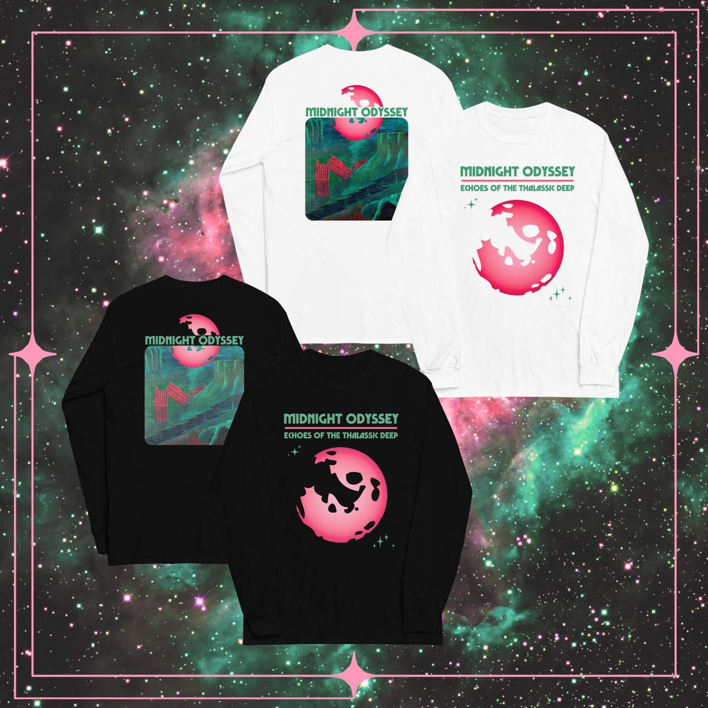 Midnight Odyssey - Space Ambient Series: Echoes of the Thalassic Deep Longsleeve Shirt