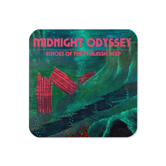 Midnight Odyssey - Space Ambient Series: Echoes of the Thalassic Deep Cork-Backed Coaster