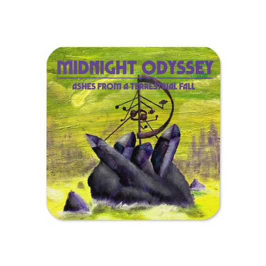Midnight Odyssey - Space Ambient Series: Ashes from a Terrestrial Fall Cork-Backed Coaster