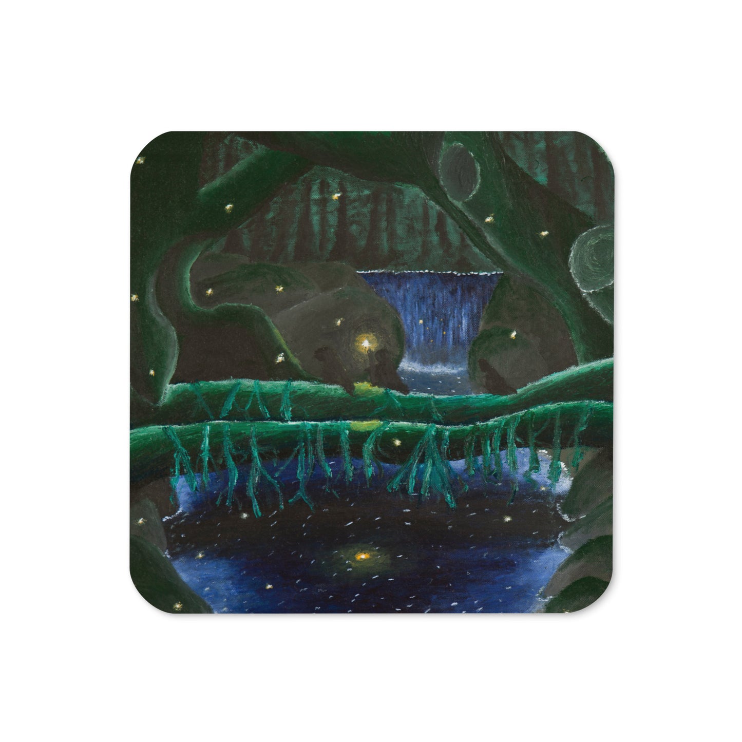 The Forest Mourners Cork-Backed Coaster