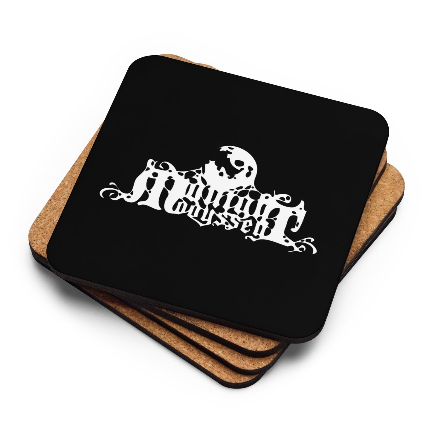 Midnight Odyssey Logo Cork-Backed Coaster