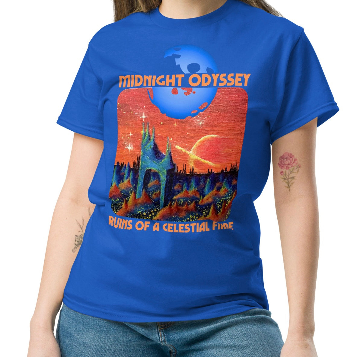 Midnight Odyssey - Space Ambient Series: Ruins of a Celestial Fire T-Shirt