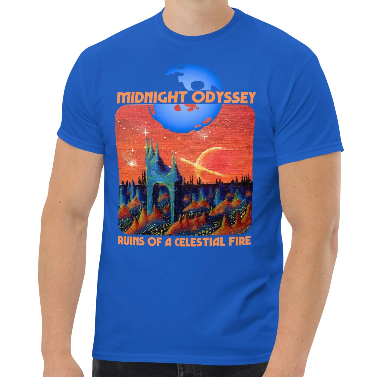 Midnight Odyssey - Space Ambient Series: Ruins of a Celestial Fire T-Shirt