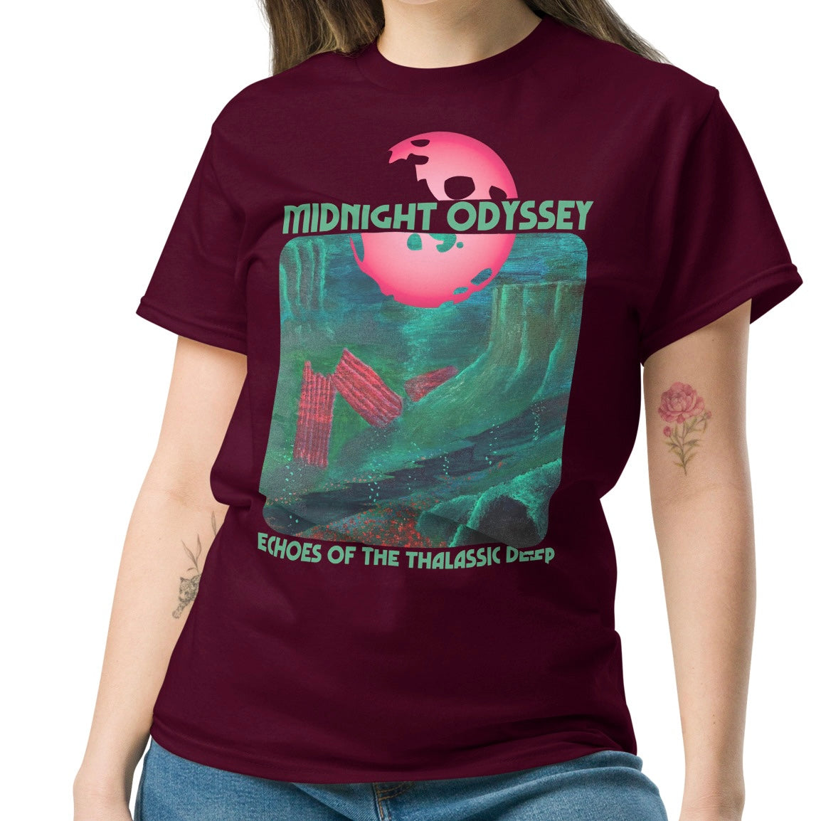 Midnight Odyssey - Space Ambient Series: Echoes of the Thalassic Deep T-Shirt