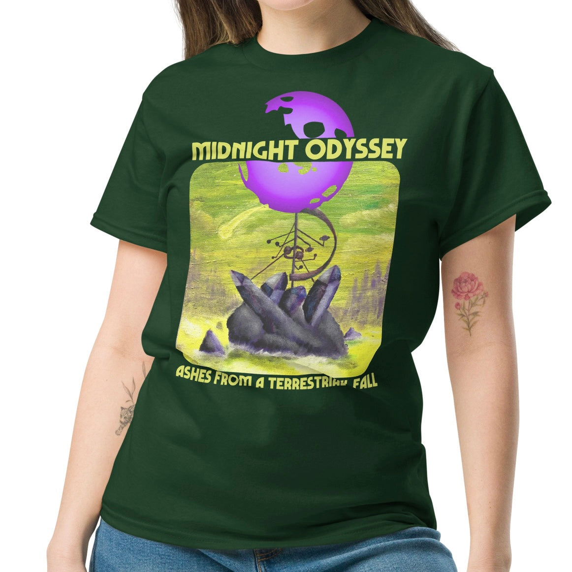 Midnight Odyssey - Space Ambient Series: Ashes from a Terrestrial Fall T-Shirt