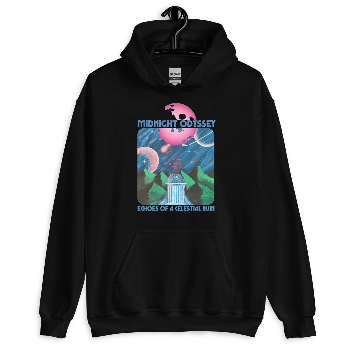 Midnight Odyssey - Space Ambient Series: Echoes of a Celestial Ruin Hoodie