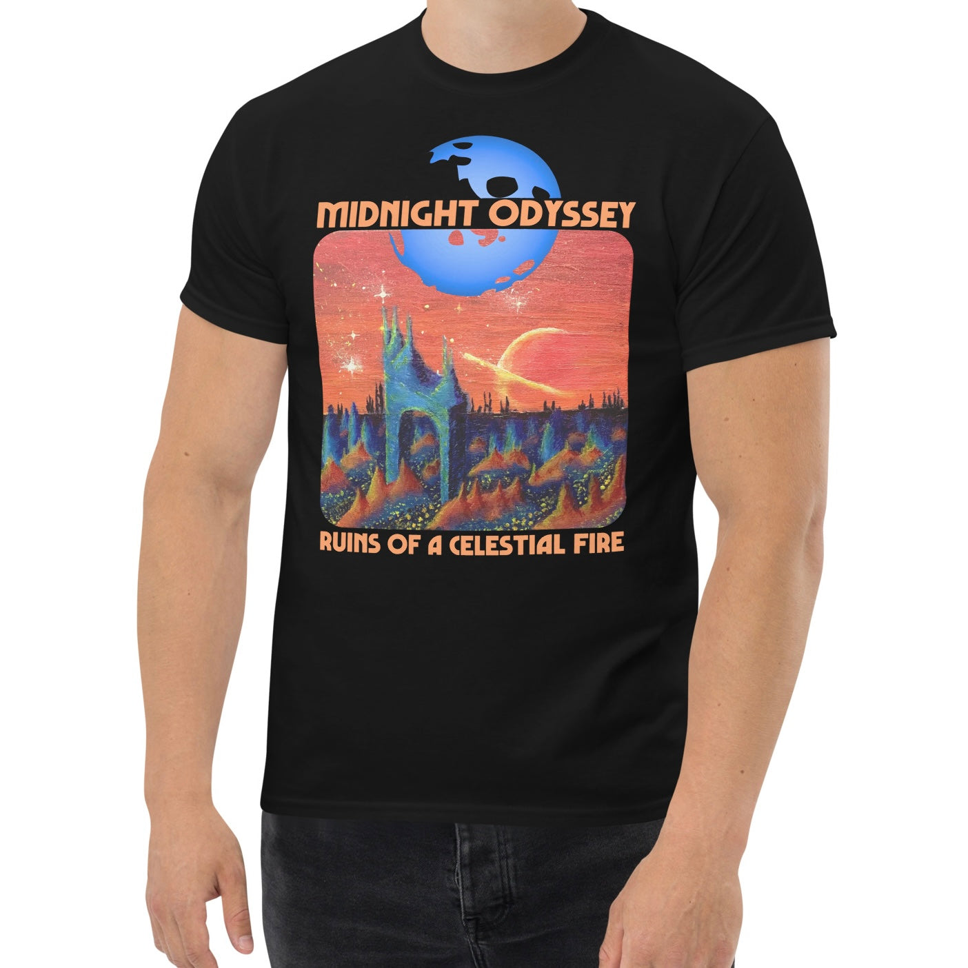 Midnight Odyssey - Space Ambient Series: Ruins of a Celestial Fire T-Shirt