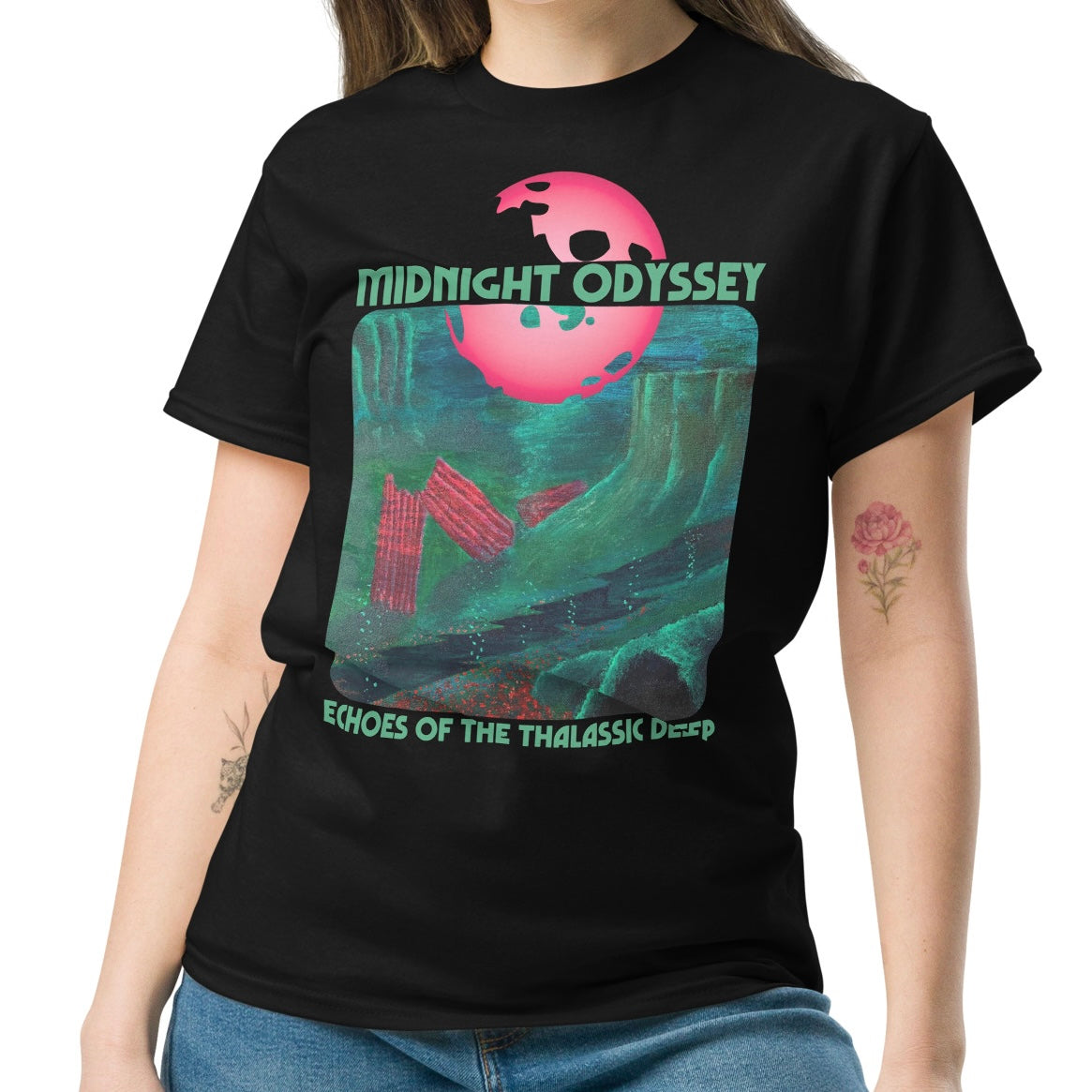 Midnight Odyssey - Space Ambient Series: Echoes of the Thalassic Deep T-Shirt