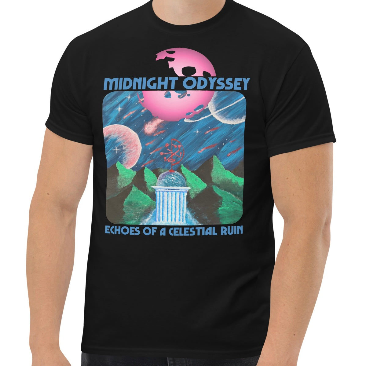 Midnight Odyssey - Space Ambient Series: Echoes of a Celestial Ruin T-Shirt