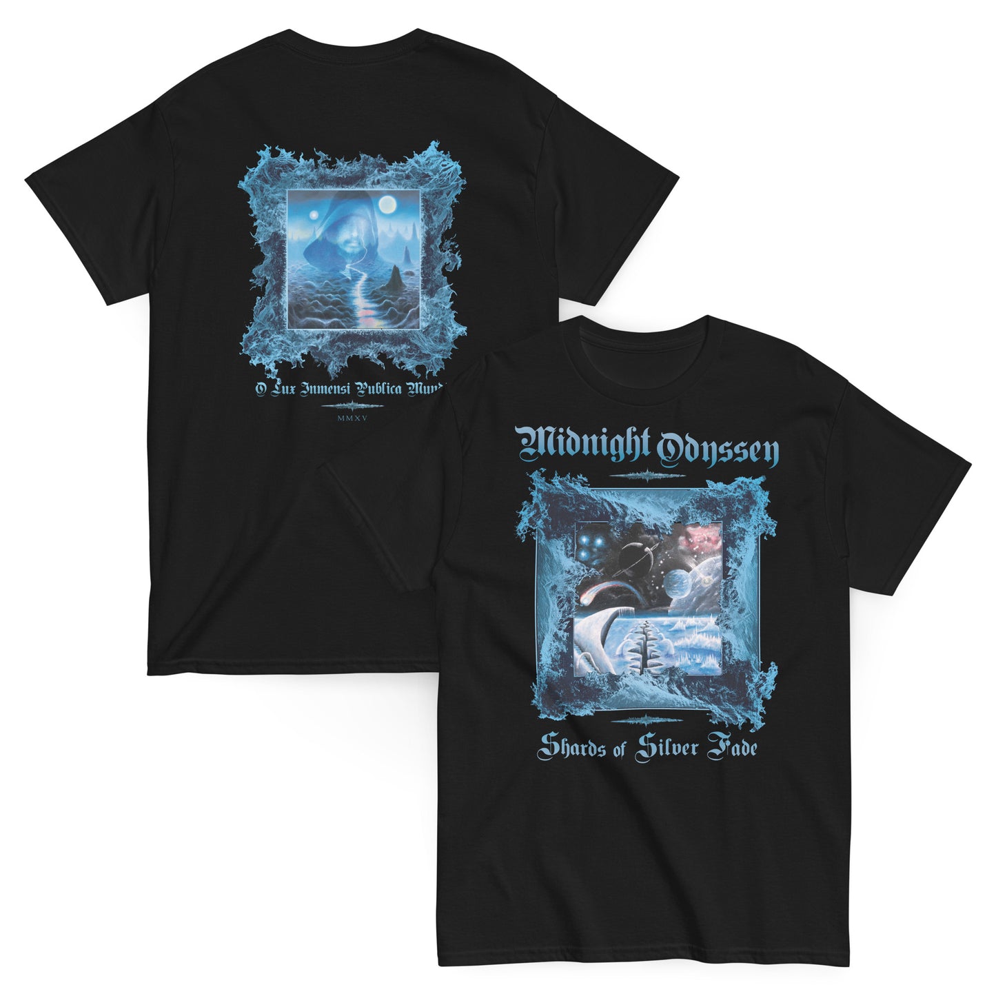 Shards of Silver Fade T-Shirt (Printed Front and Back)
