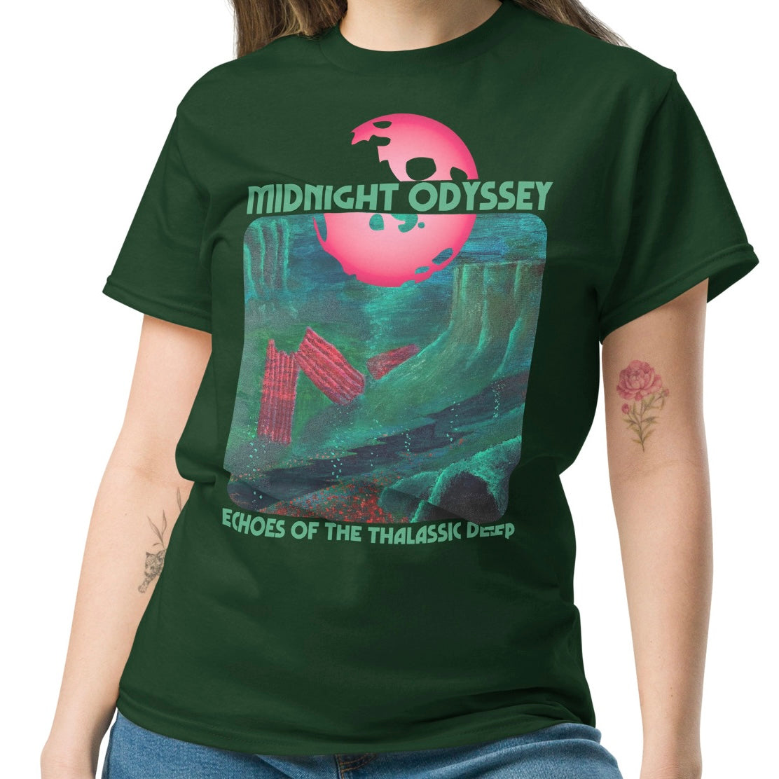 Midnight Odyssey - Space Ambient Series: Echoes of the Thalassic Deep T-Shirt