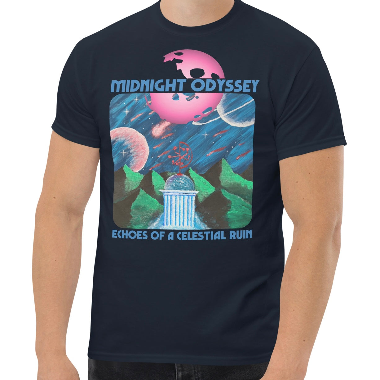 Midnight Odyssey - Space Ambient Series: Echoes of a Celestial Ruin T-Shirt
