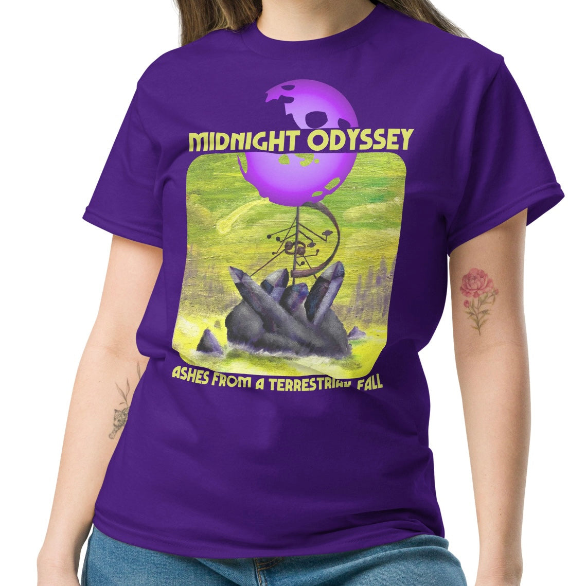 Midnight Odyssey - Space Ambient Series: Ashes from a Terrestrial Fall T-Shirt