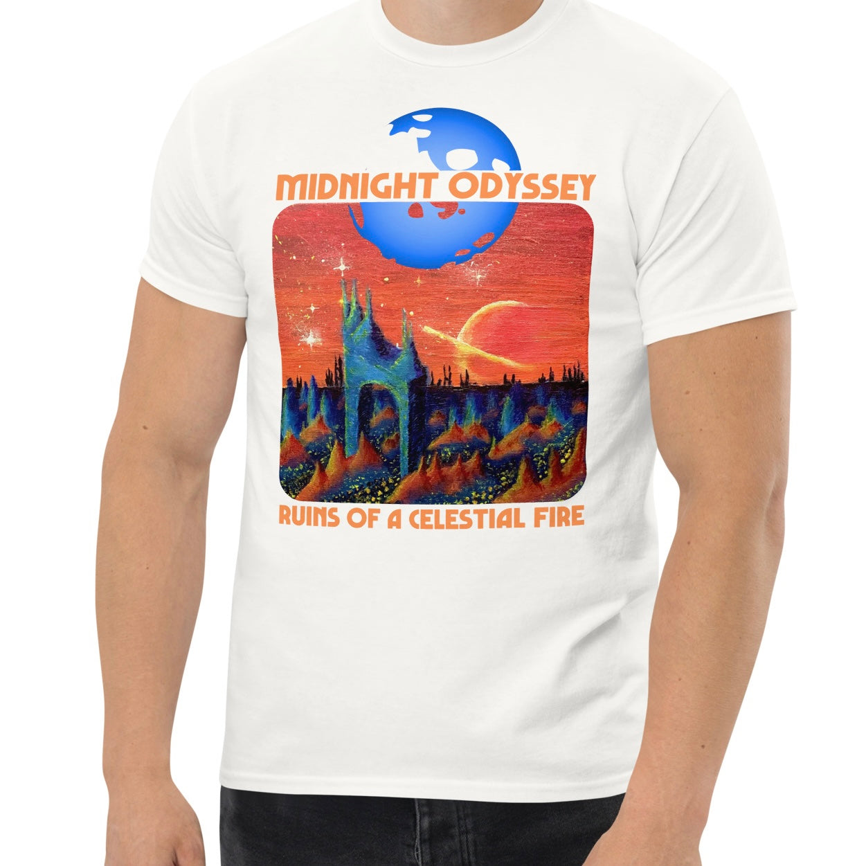Midnight Odyssey - Space Ambient Series: Ruins of a Celestial Fire T-Shirt