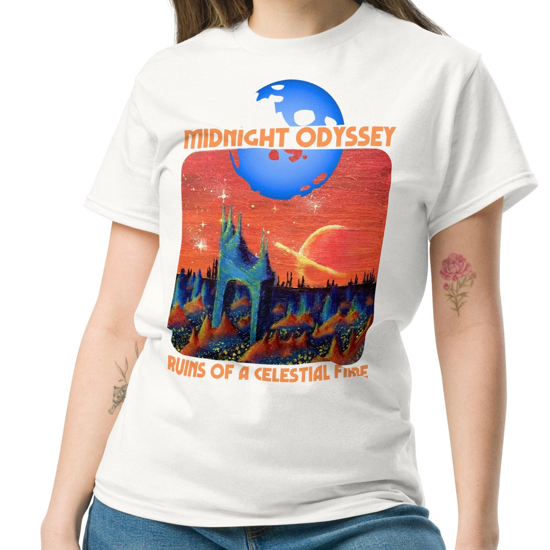 Midnight Odyssey - Space Ambient Series: Ruins of a Celestial Fire T-Shirt