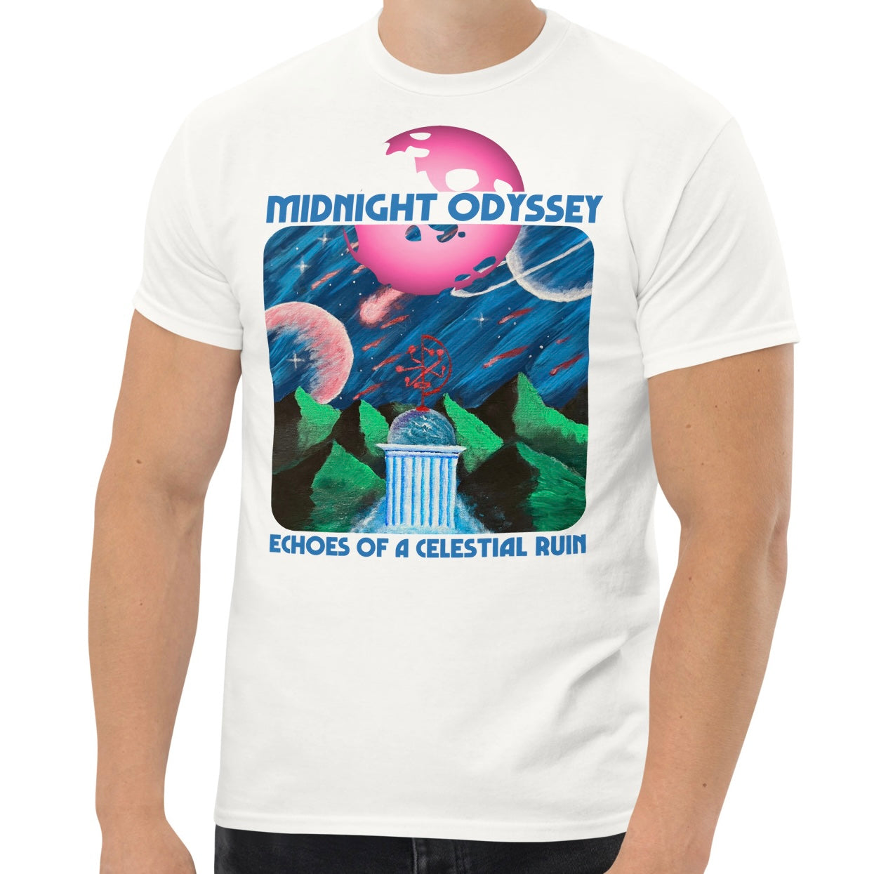 Midnight Odyssey - Space Ambient Series: Echoes of a Celestial Ruin T-Shirt