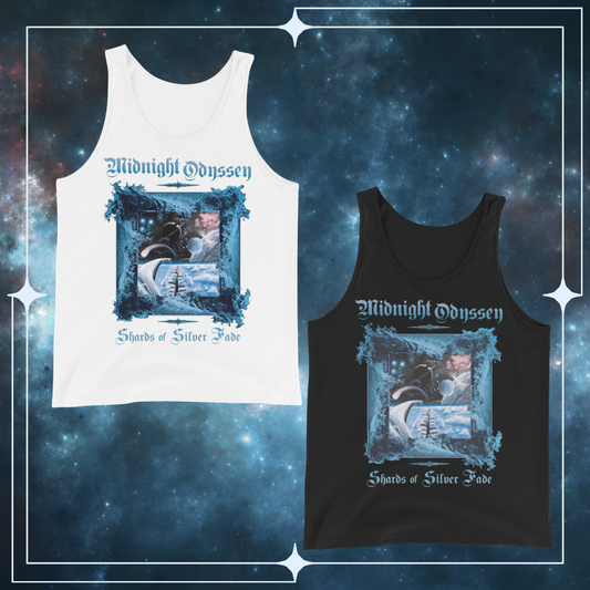 Shards of Silver Fade Unisex Tank Top