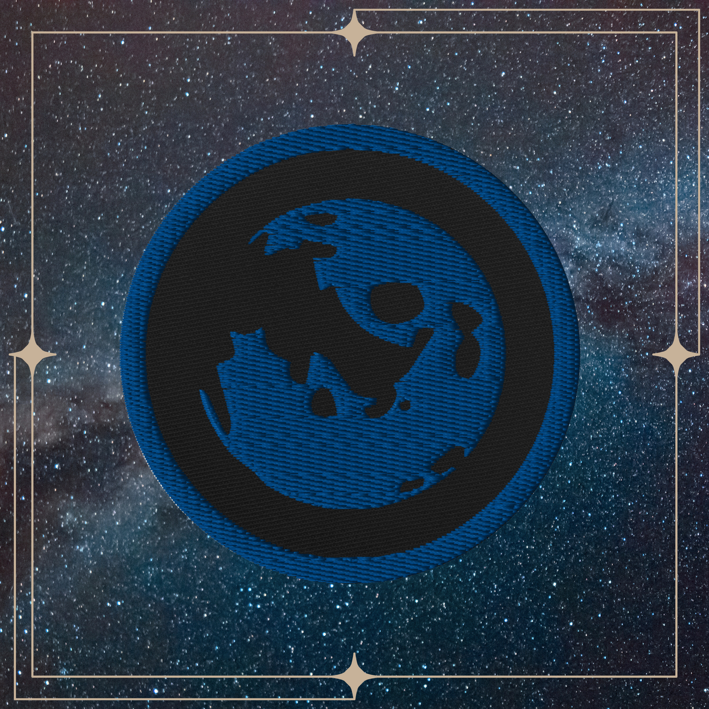 Midnight Odyssey Blue Moon Embroidered Patch
