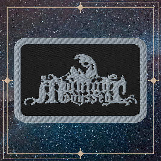 Midnight Odyssey Grey Logo Embroidered Patch