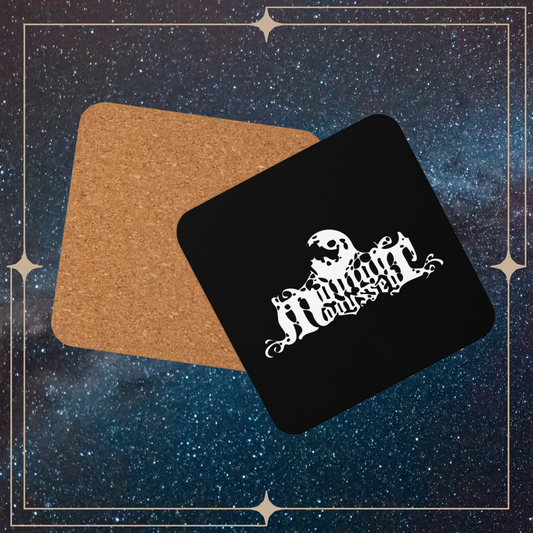 Midnight Odyssey Logo Cork-Backed Coaster