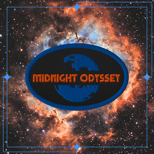 Midnight Odyssey - Space Ambient Series: Ruins of a Celestial Fire Colour Themed Embroidered Patch