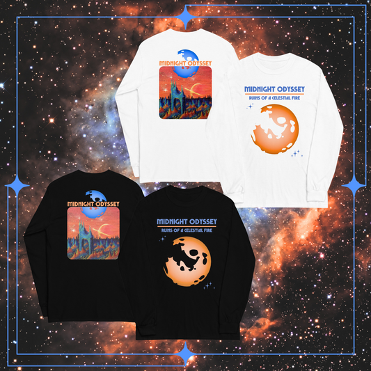 Midnight Odyssey - Space Ambient Series: Ruins of a Celestial Fire Long Sleeve Shirt