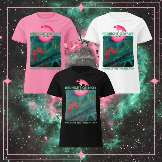Midnight Odyssey - Space Ambient Series: Echoes of the Thalassic Deep Women’s Softstyle T-Shirt