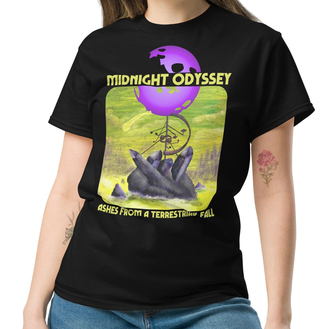 Midnight Odyssey - Space Ambient Series: Ashes from a Terrestrial Fall T-Shirt